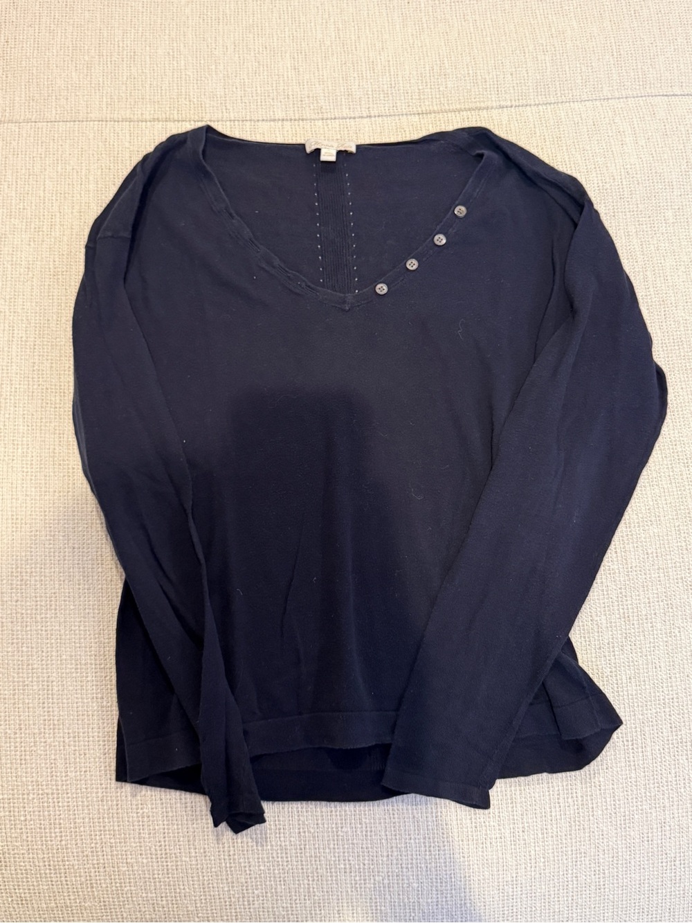 Minnie Rose V-Neck Button Sweater